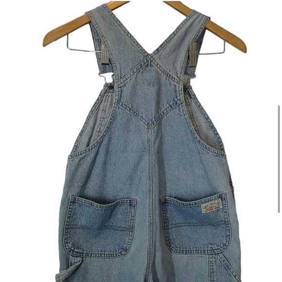 GAP Blue Jeans Vintage Classic Bib Overalls Made in Hong Kong Cotton Denim Large - Picture 6 of 11
